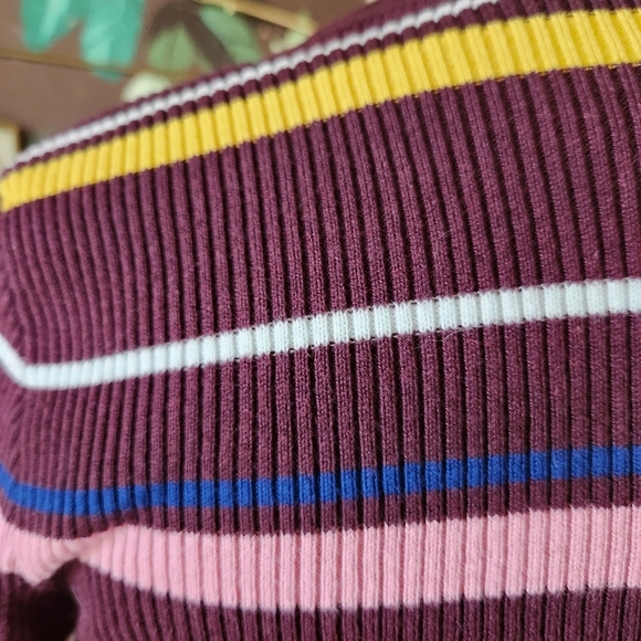 NEW LOOK Long Sleeve Striped Knit Sweater Size US 8 - Picture 5 of 9